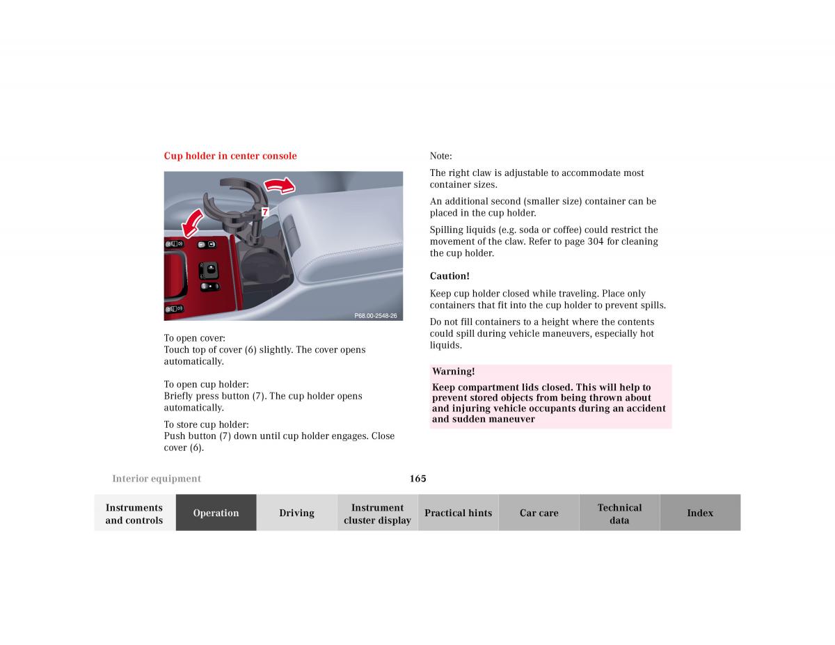 manual Mercedes E Mercedes Benz E Class W210 owners manual / page 168