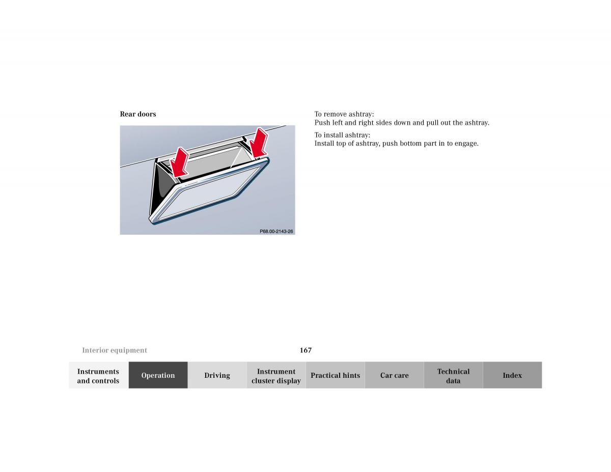 manual Mercedes E Mercedes Benz E Class W210 owners manual / page 170