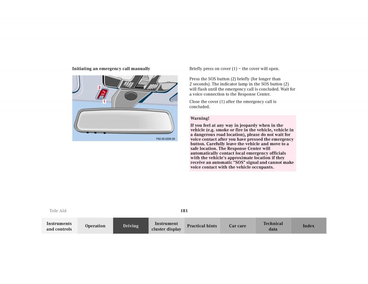 manual Mercedes E Mercedes Benz E Class W210 owners manual / page 184