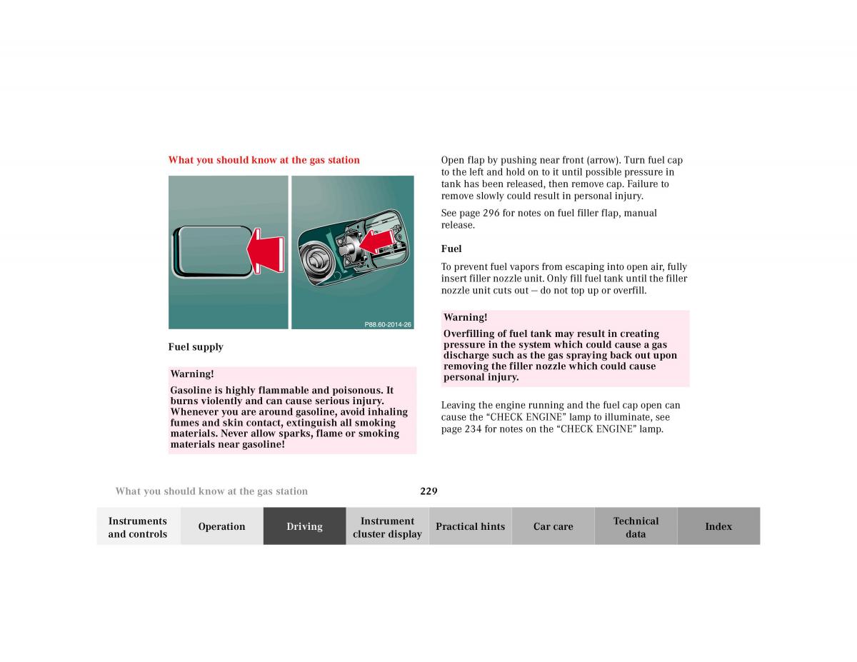 manual Mercedes E Mercedes Benz E Class W210 owners manual / page 232