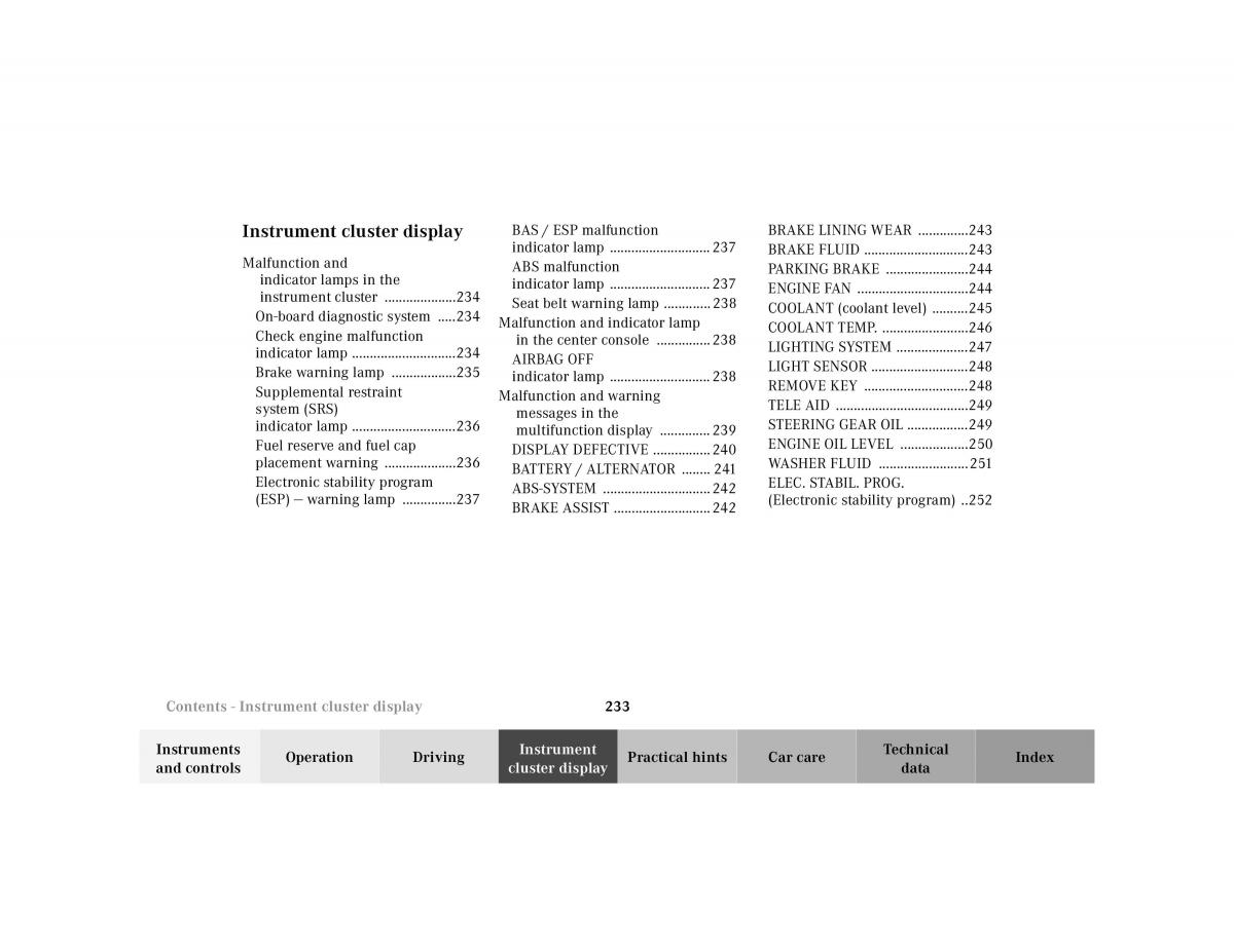 manual Mercedes E Mercedes Benz E Class W210 owners manual / page 236