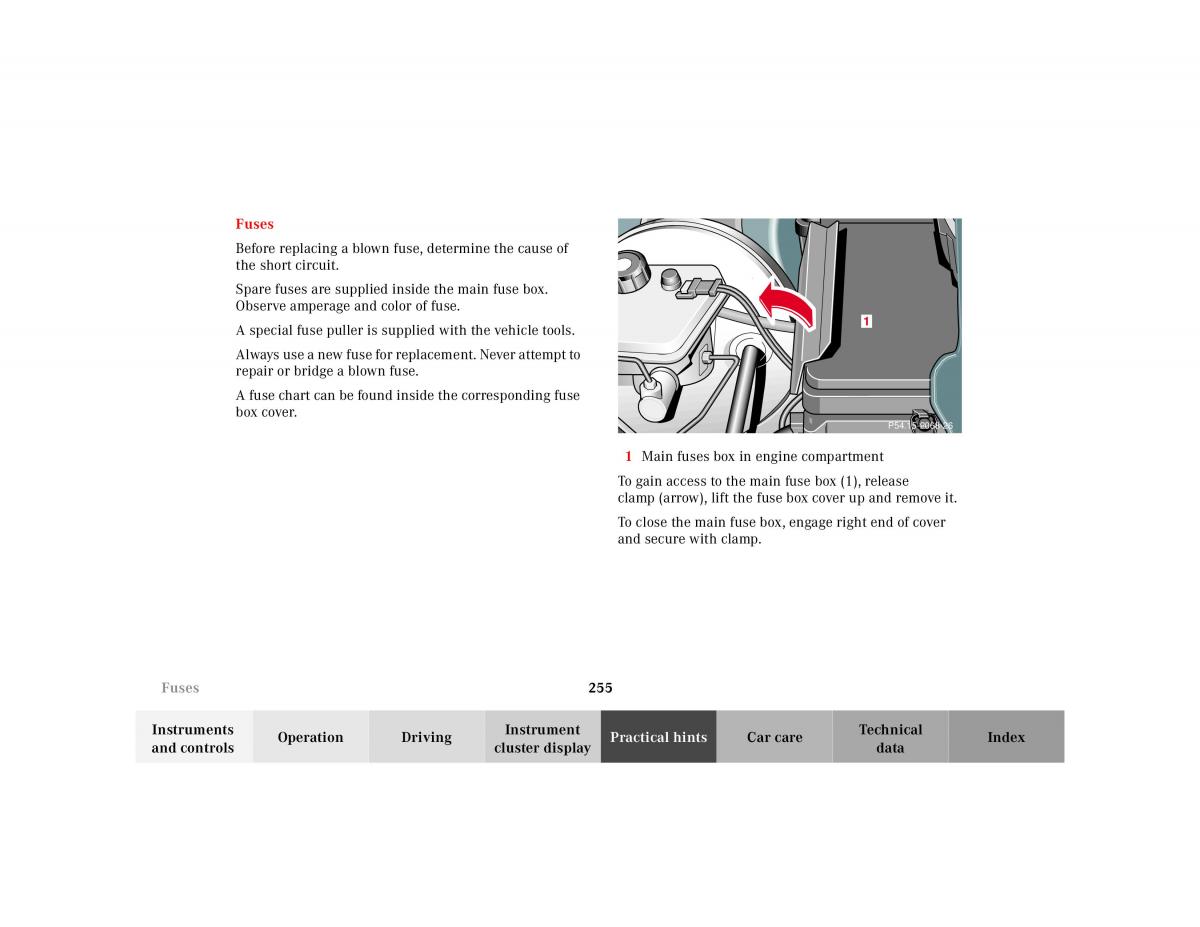 manual Mercedes E Mercedes Benz E Class W210 owners manual / page 258