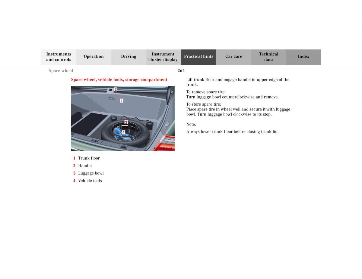 manual Mercedes E Mercedes Benz E Class W210 owners manual / page 267