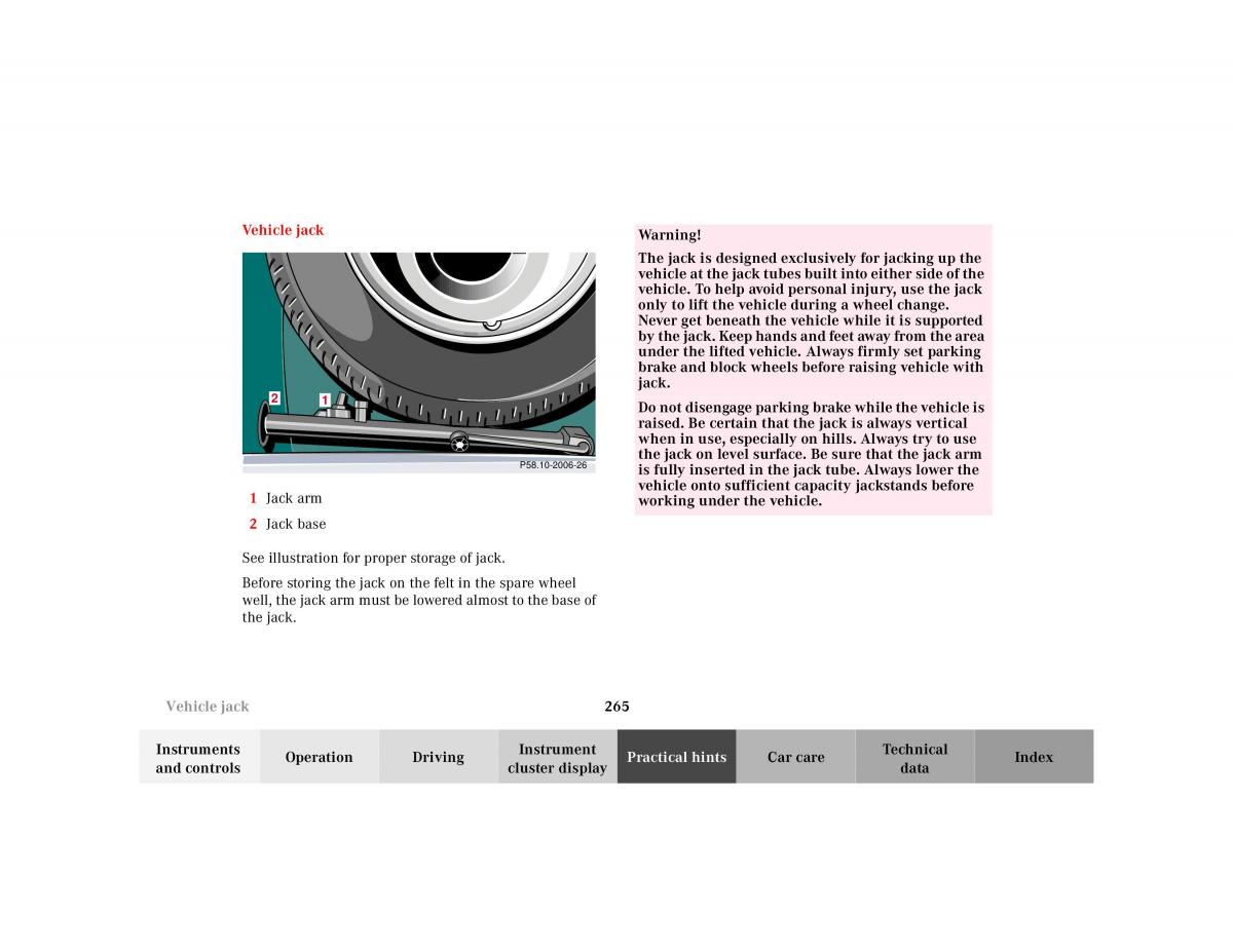 manual Mercedes E Mercedes Benz E Class W210 owners manual / page 268