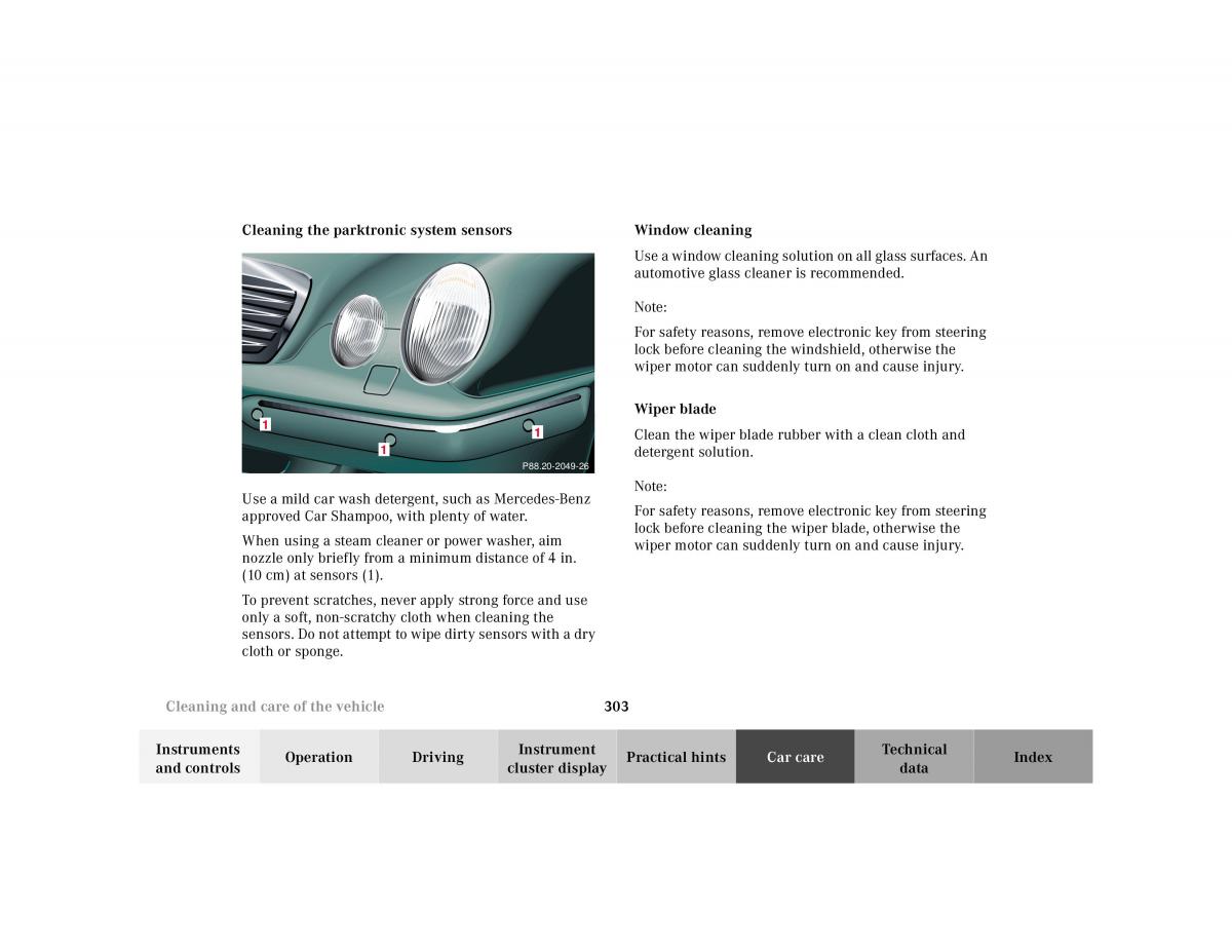 manual Mercedes E Mercedes Benz E Class W210 owners manual / page 306