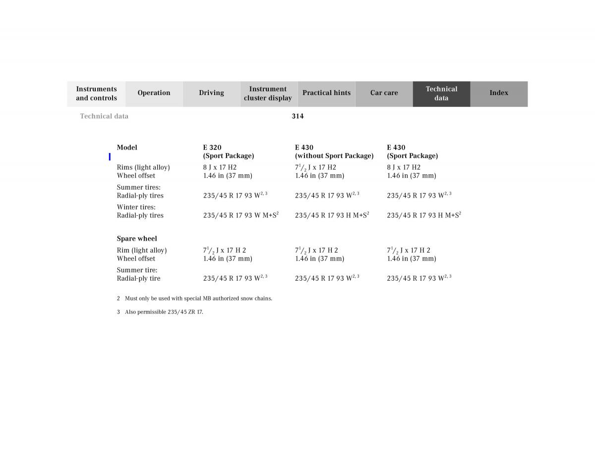 manual Mercedes E Mercedes Benz E Class W210 owners manual / page 317