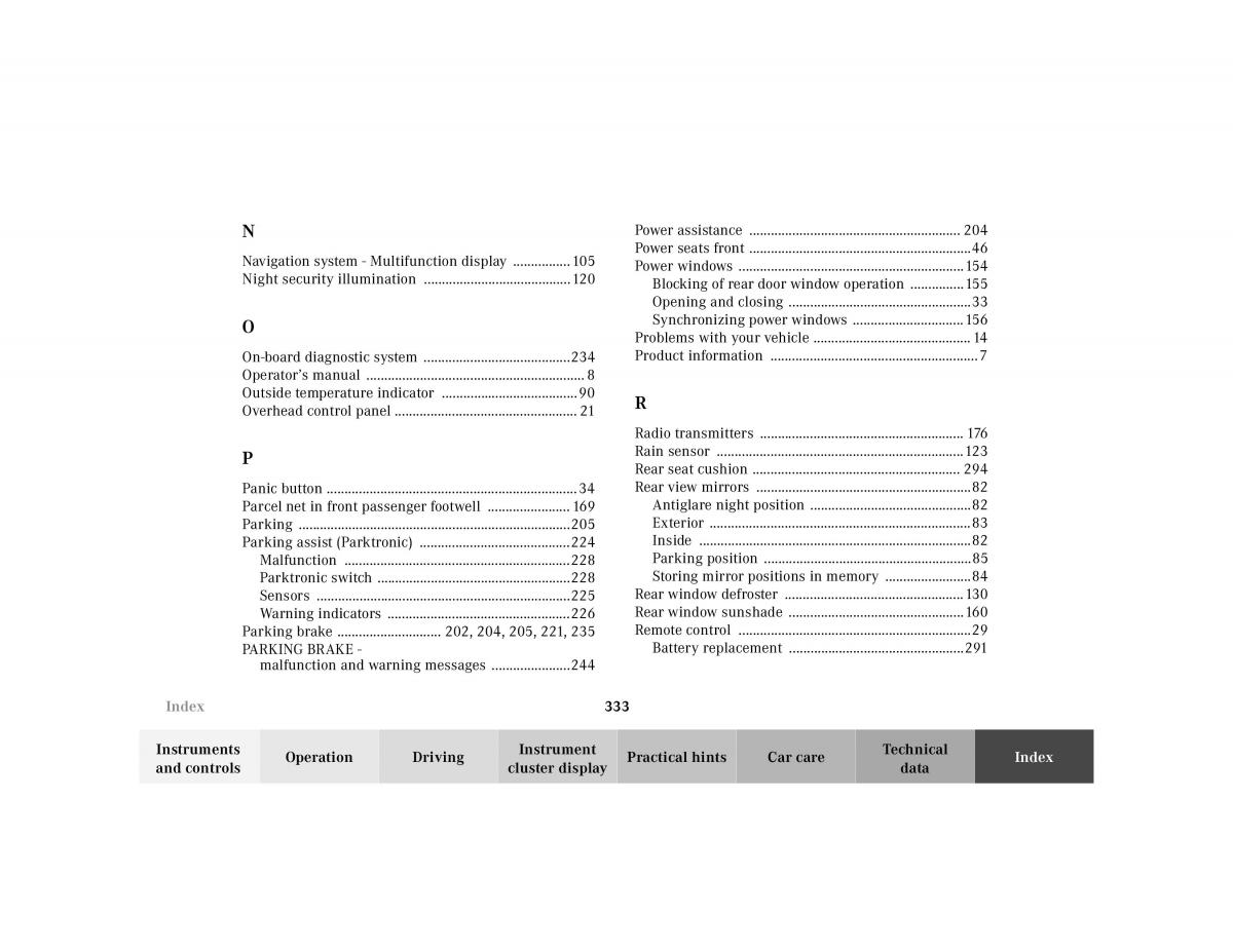 manual Mercedes E Mercedes Benz E Class W210 owners manual / page 336