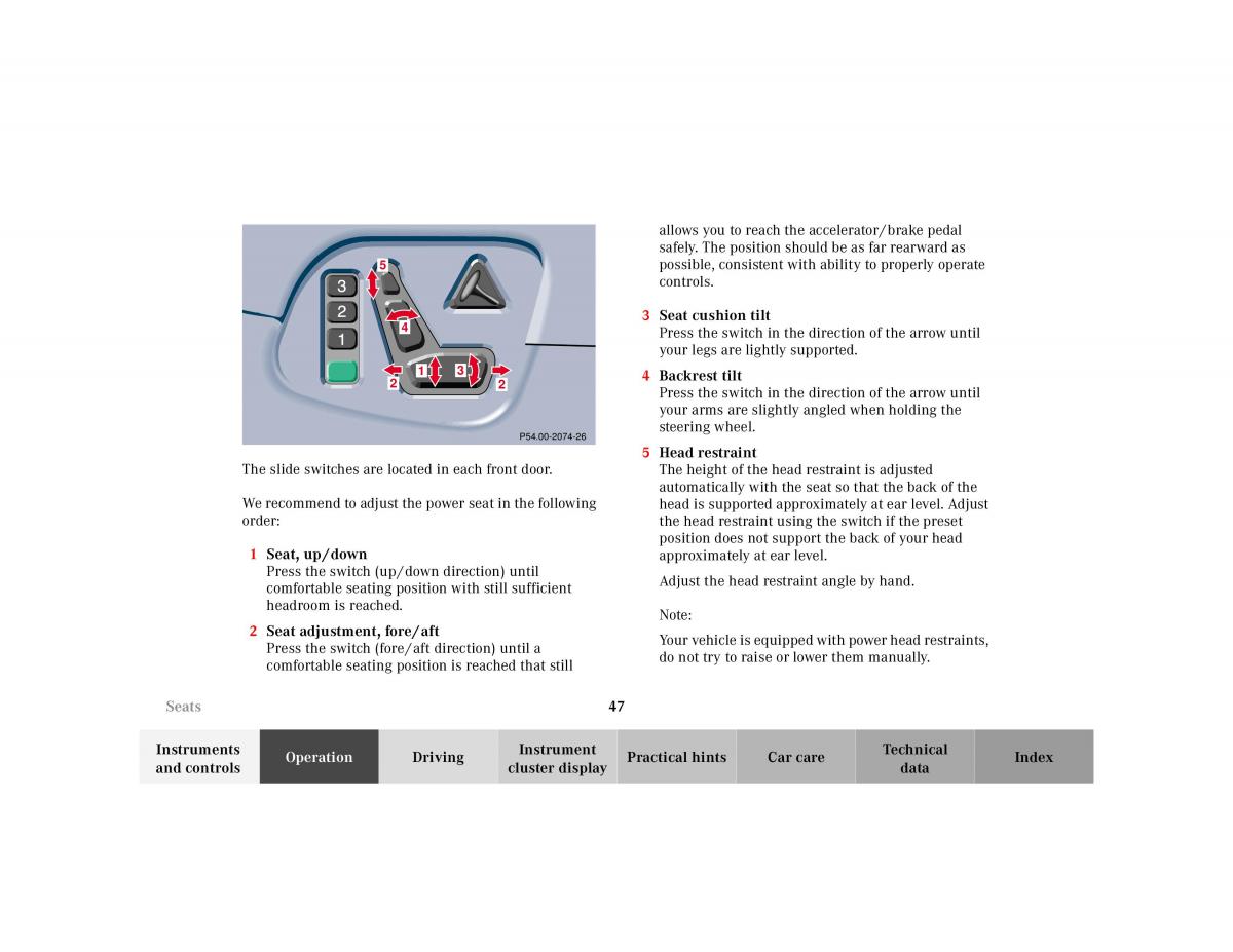 manual Mercedes E Mercedes Benz E Class W210 owners manual / page 50