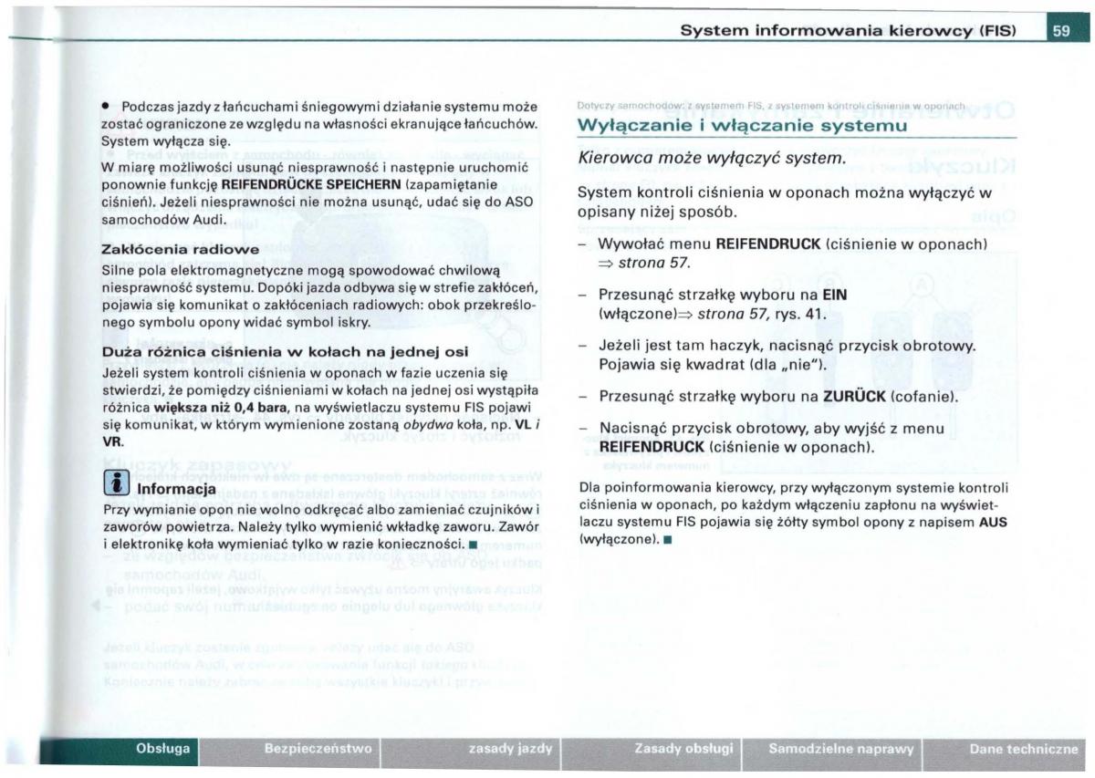 Audi A6 C5 instrukcja obslugi / page 56