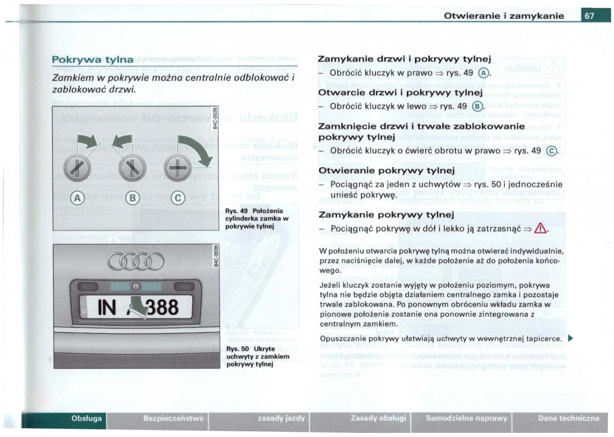 Audi A6 C5 instrukcja obslugi / page 64