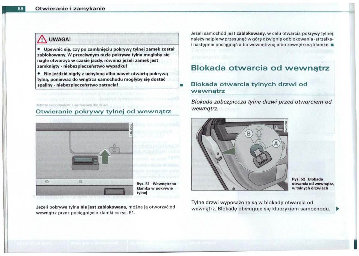 Audi A6 C5 instrukcja obslugi / page 65