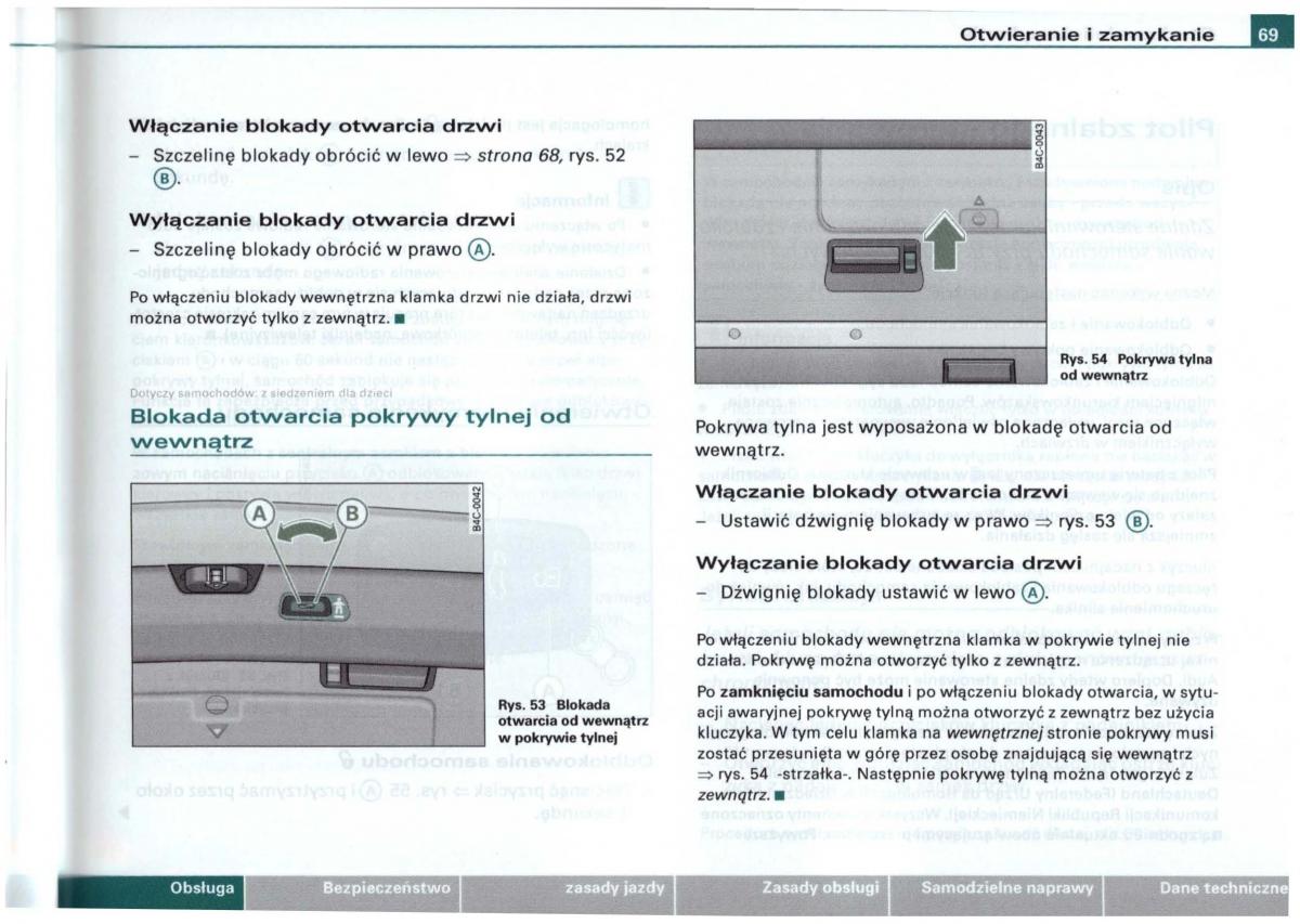 Audi A6 C5 instrukcja obslugi / page 66