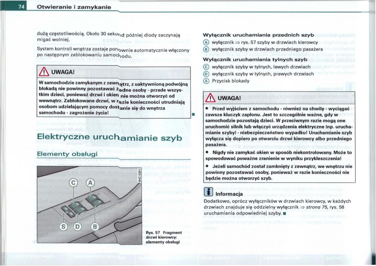 Audi A6 C5 instrukcja obslugi / page 71
