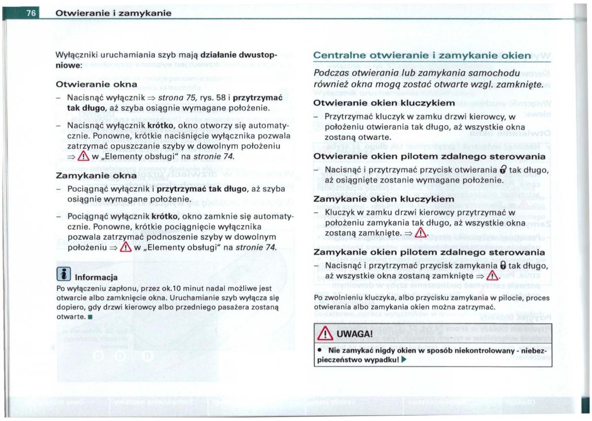 Audi A6 C5 instrukcja obslugi / page 73