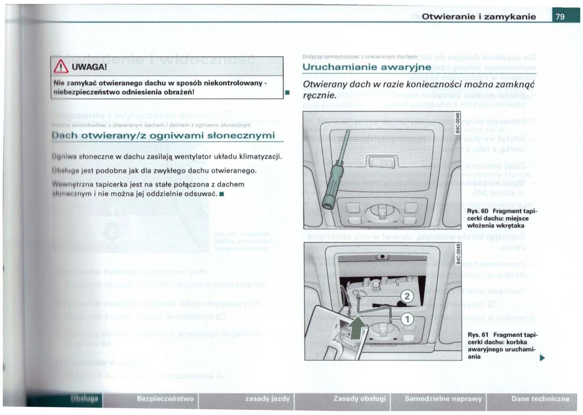 Audi A6 C5 instrukcja obslugi / page 76