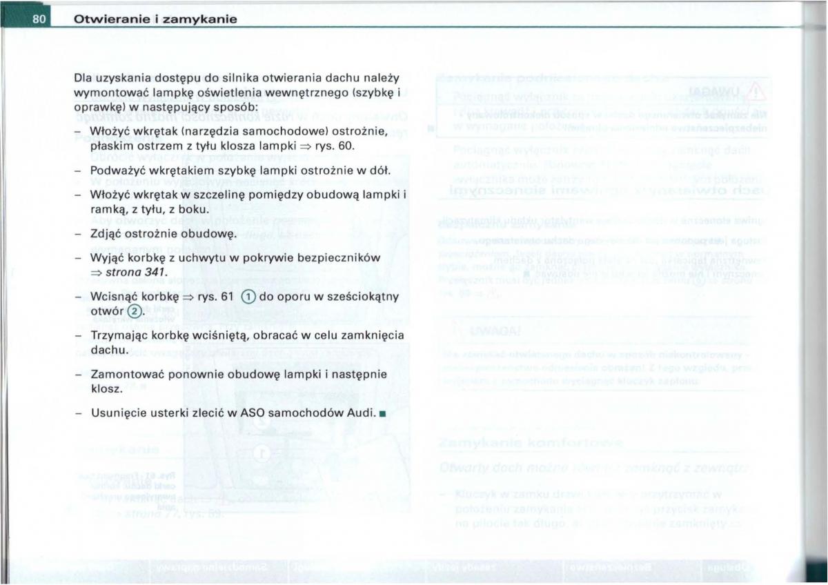 Audi A6 C5 instrukcja obslugi / page 77