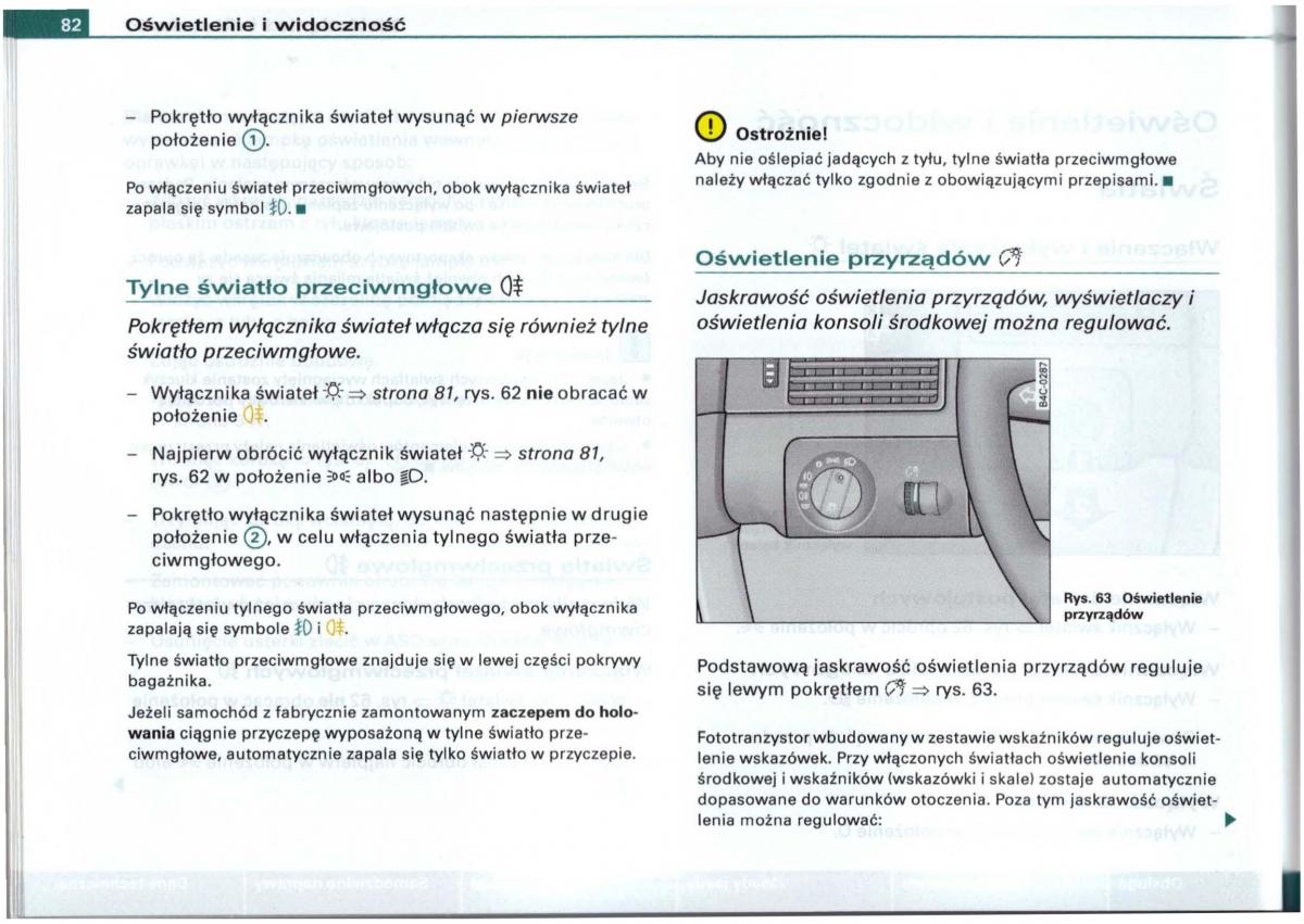 Audi A6 C5 instrukcja obslugi / page 79