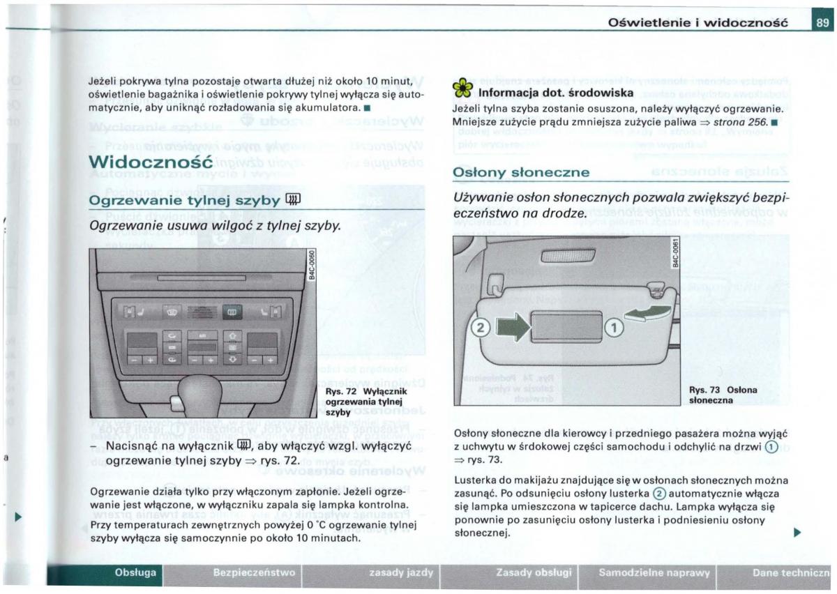 Audi A6 C5 instrukcja obslugi / page 86