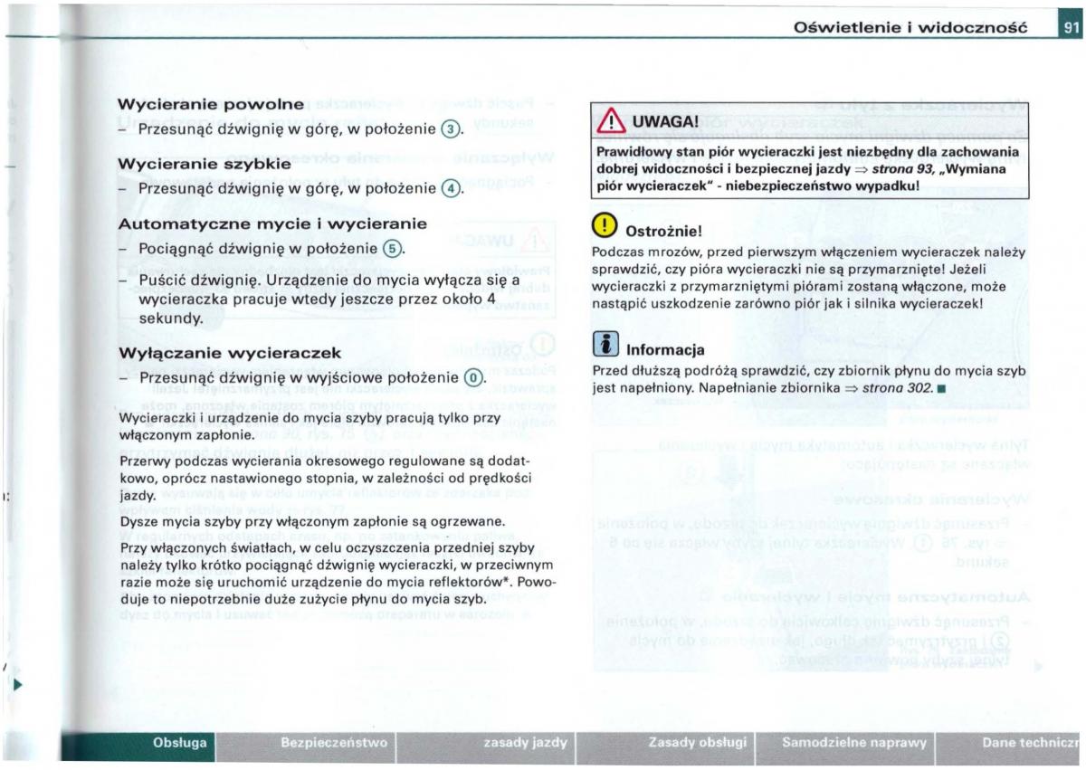 Audi A6 C5 instrukcja obslugi / page 88