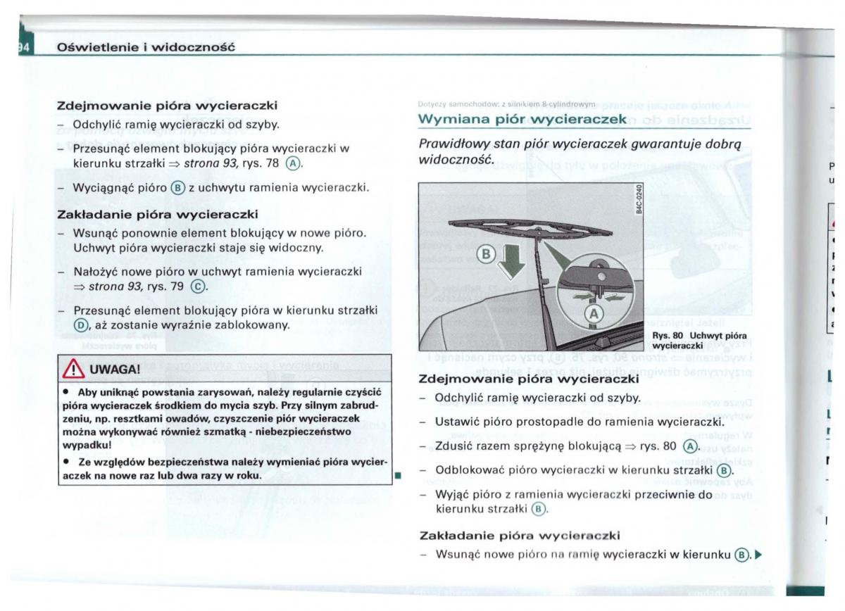 Audi A6 C5 instrukcja obslugi / page 91