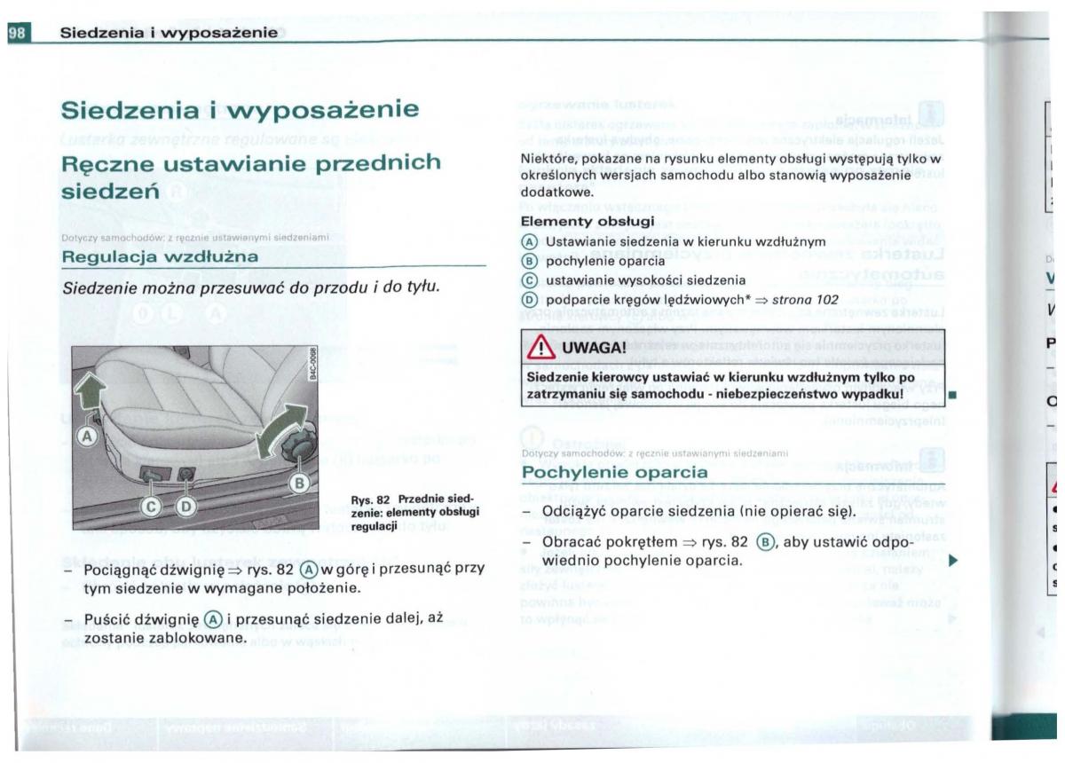 Audi A6 C5 instrukcja obslugi / page 95