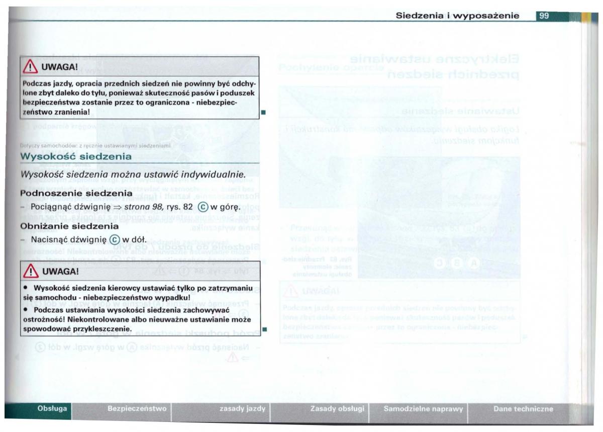 Audi A6 C5 instrukcja obslugi / page 96