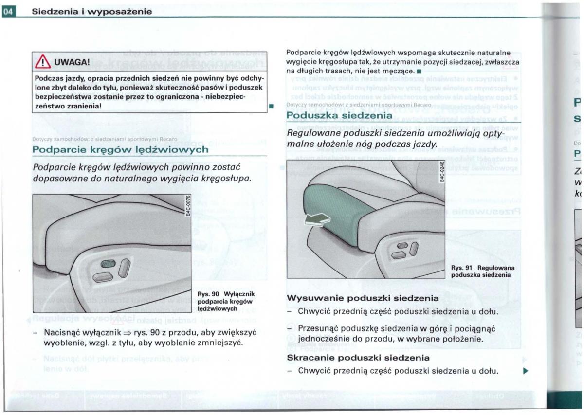 Audi A6 C5 instrukcja obslugi / page 101