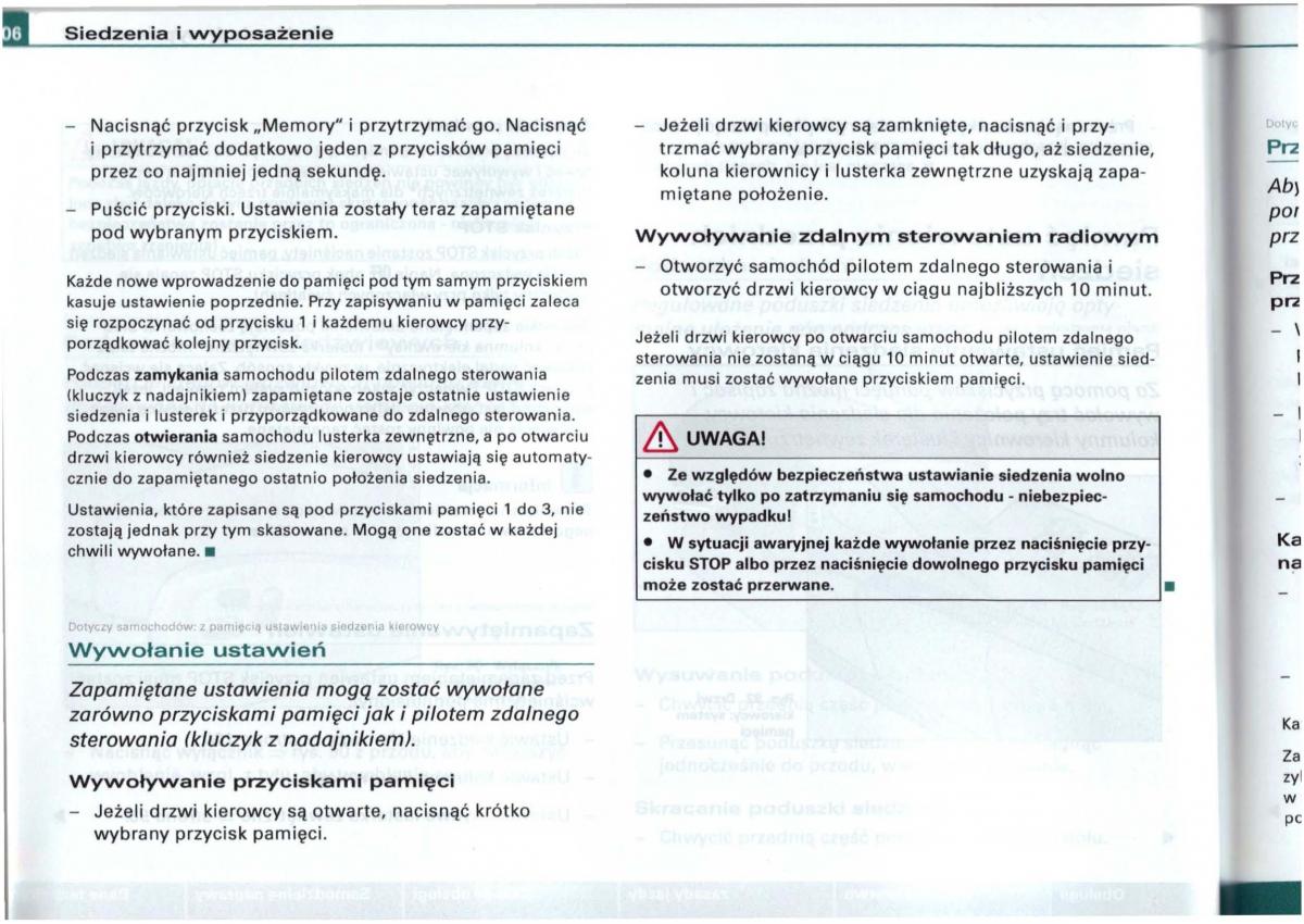 Audi A6 C5 instrukcja obslugi / page 103