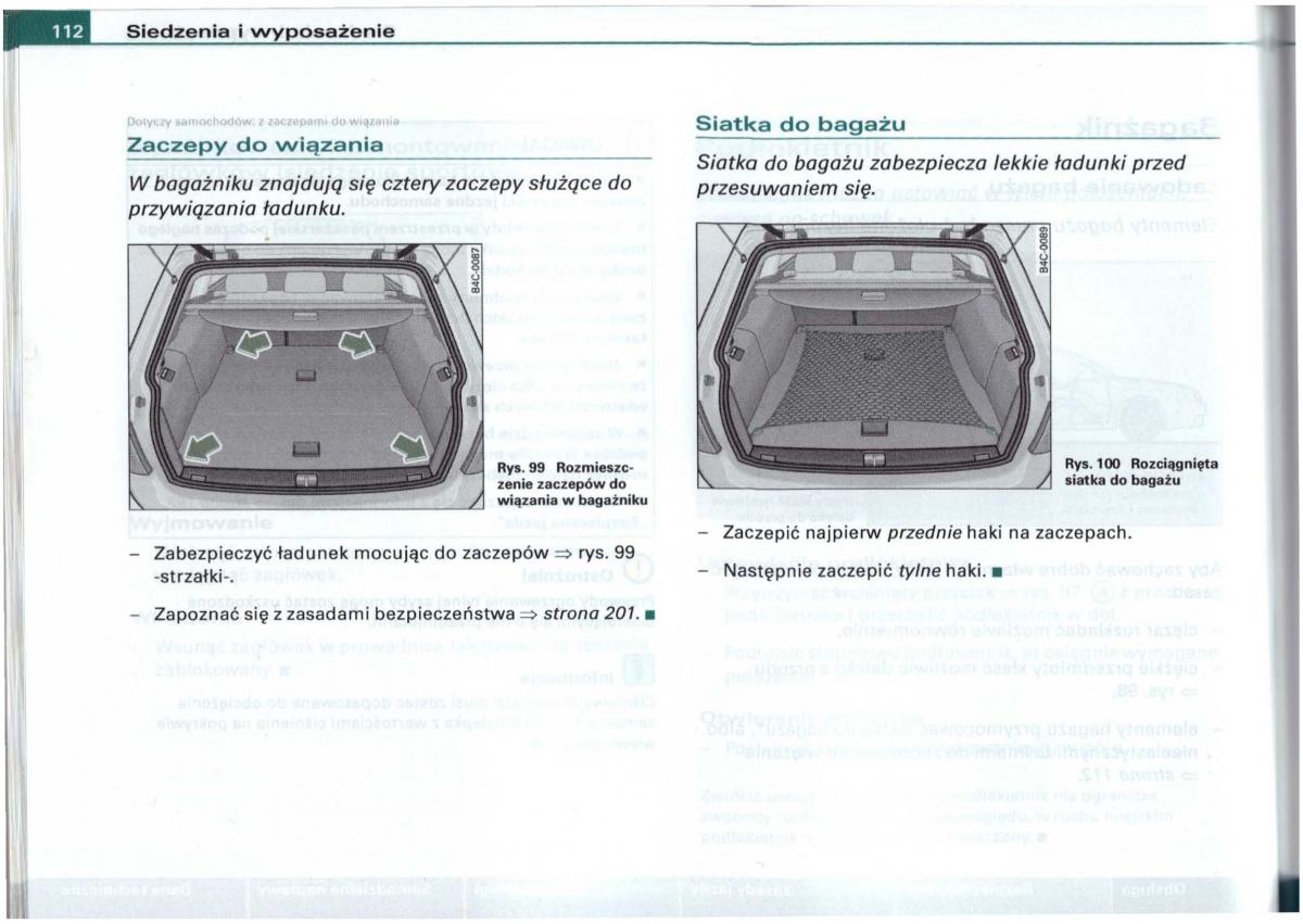 Audi A6 C5 instrukcja obslugi / page 109