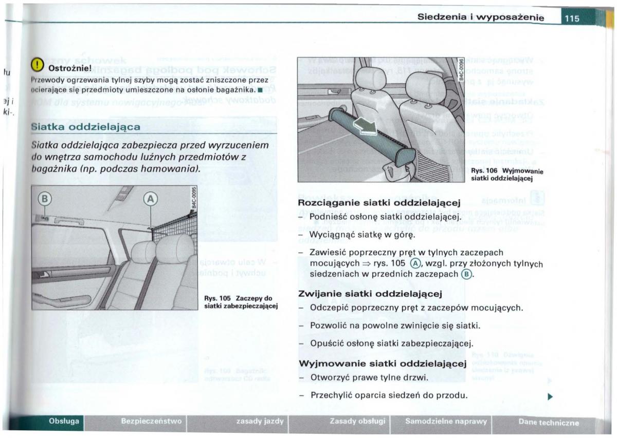 Audi A6 C5 instrukcja obslugi / page 112