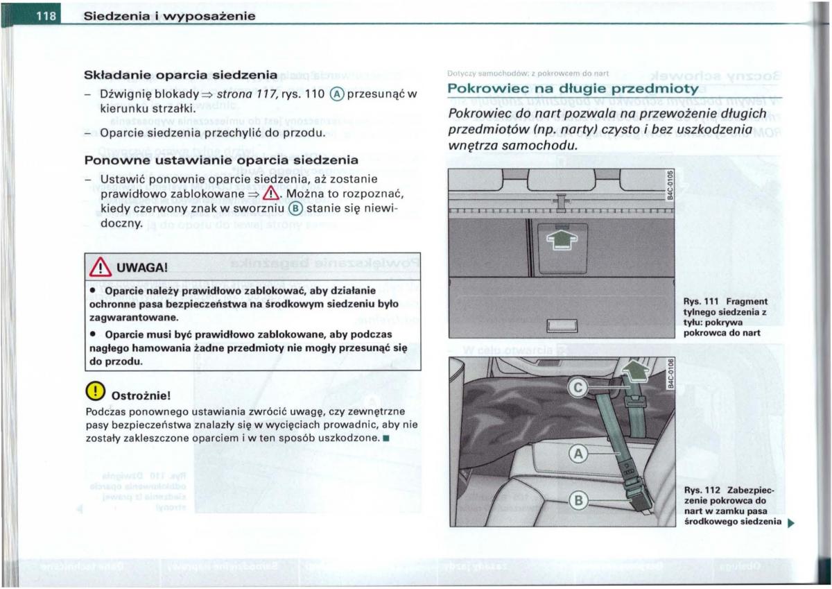 Audi A6 C5 instrukcja obslugi / page 115