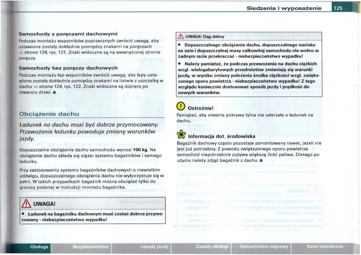 Audi A6 C5 instrukcja obslugi / page 122