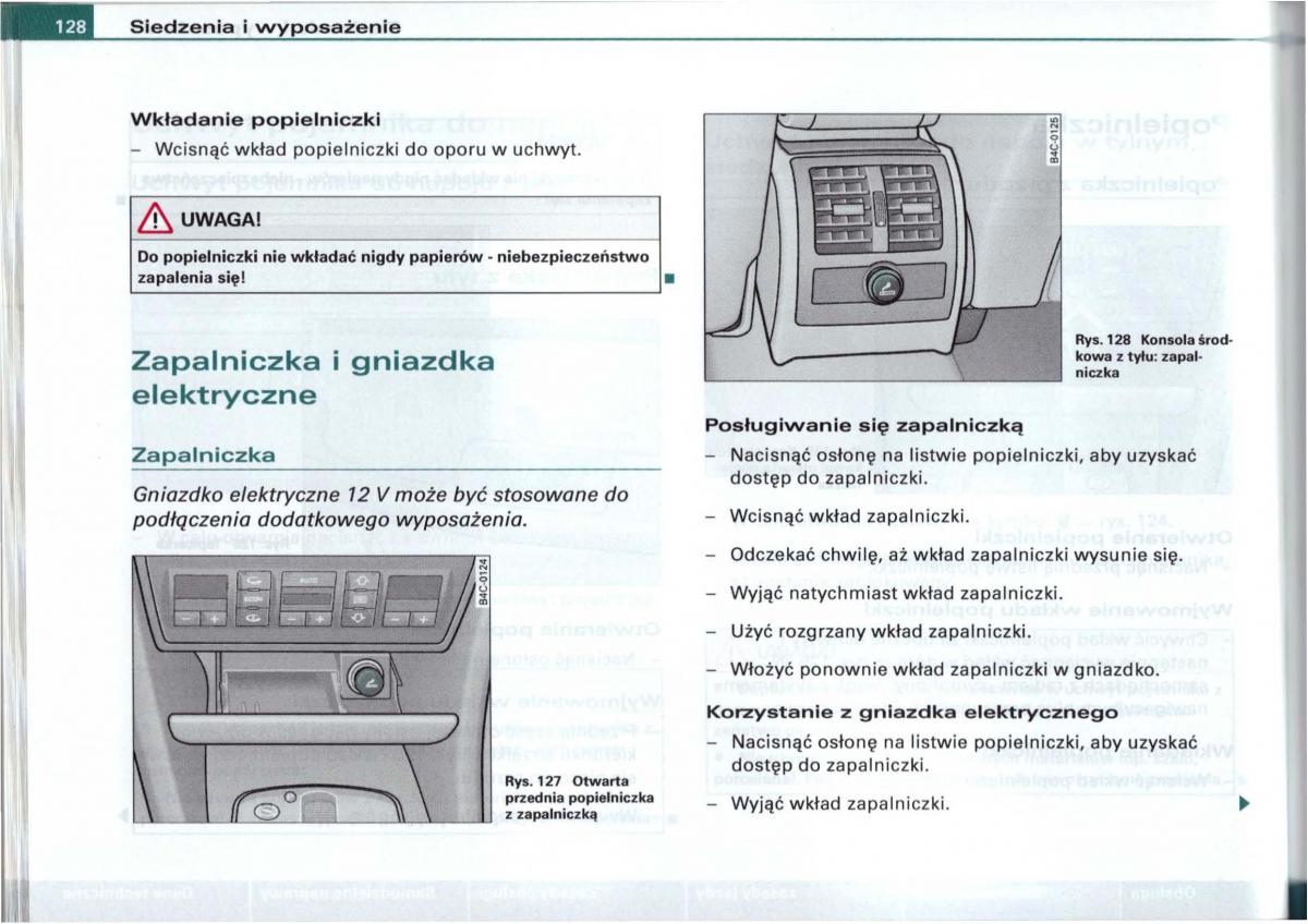 Audi A6 C5 instrukcja obslugi / page 125