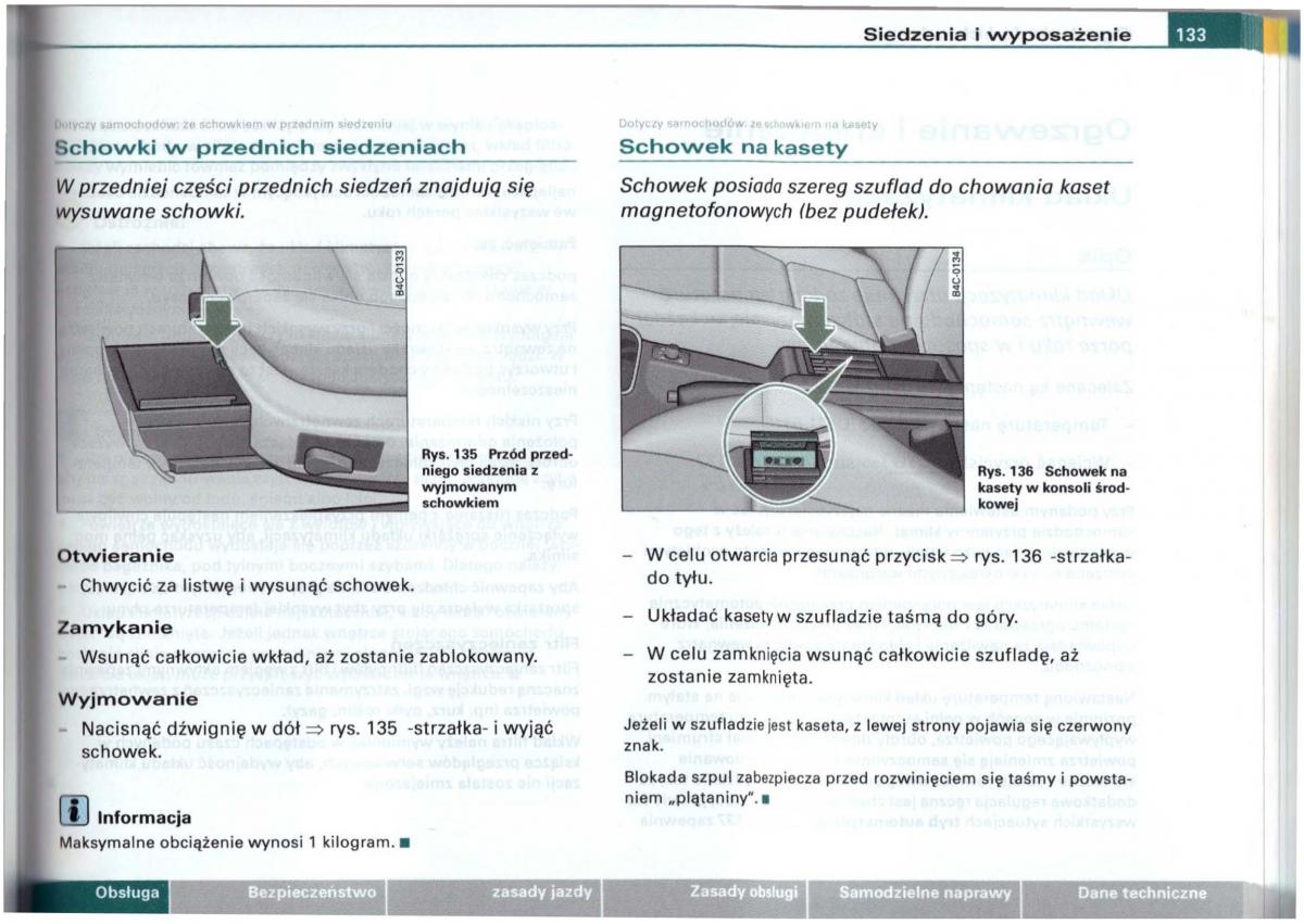 Audi A6 C5 instrukcja obslugi / page 130