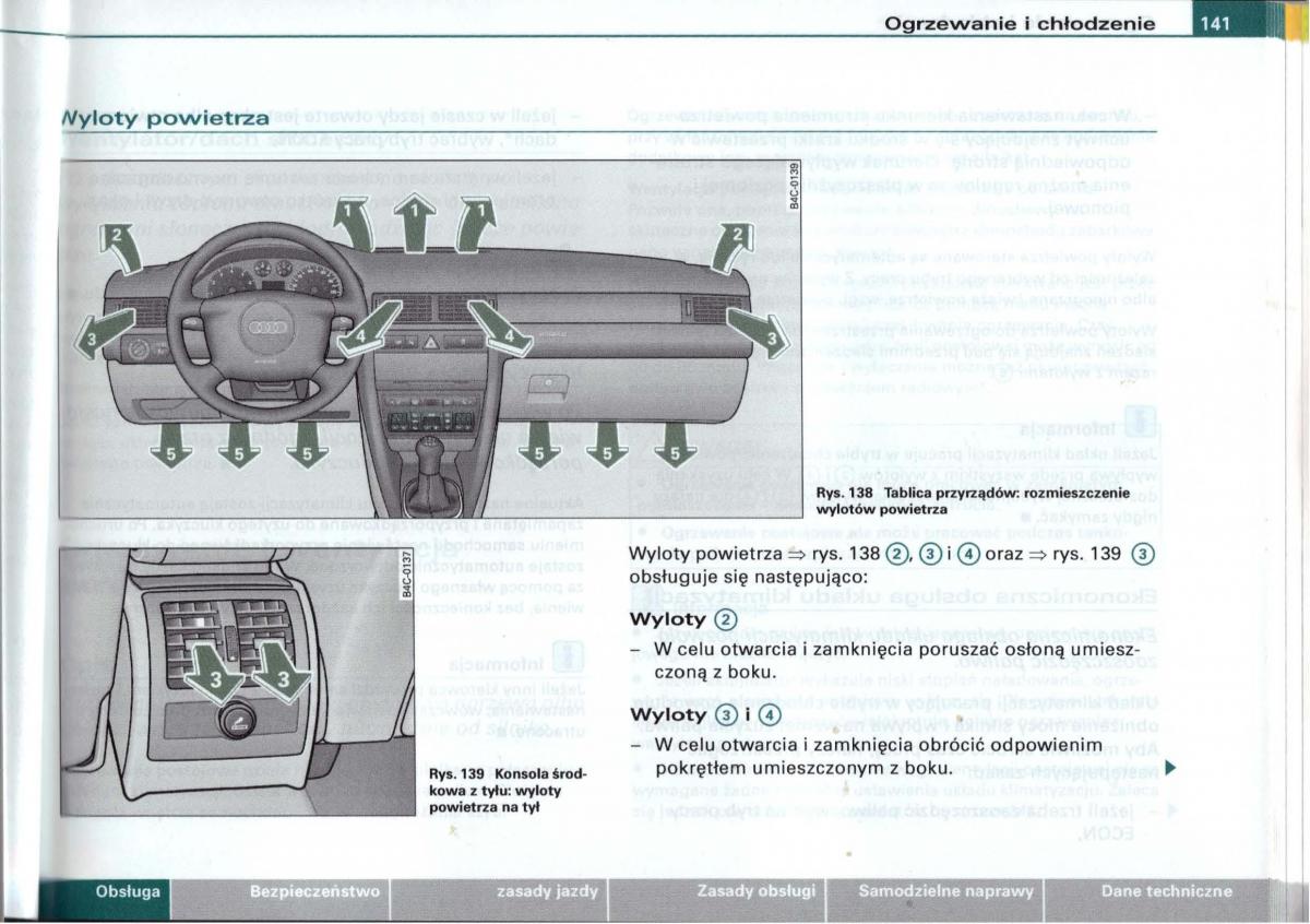 Audi A6 C5 instrukcja obslugi / page 138