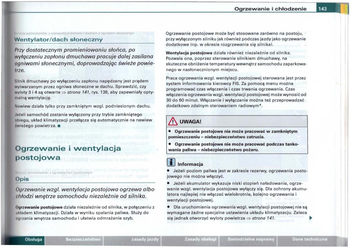 Audi A6 C5 instrukcja obslugi / page 140