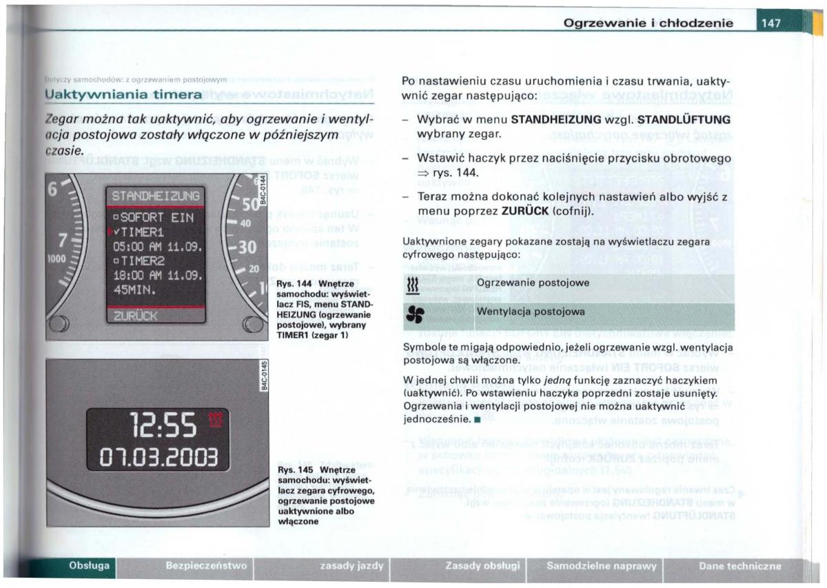 Audi A6 C5 instrukcja obslugi / page 144