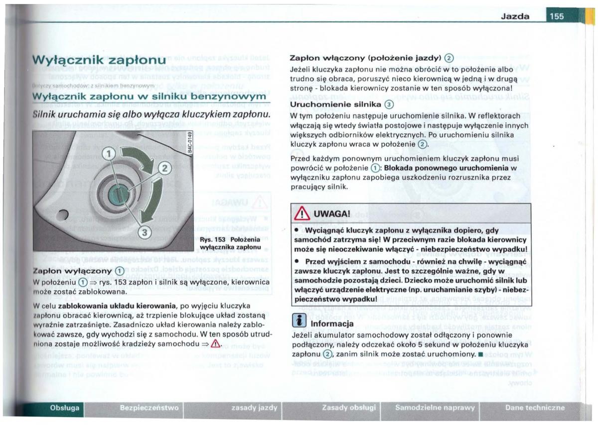 Audi A6 C5 instrukcja obslugi / page 152