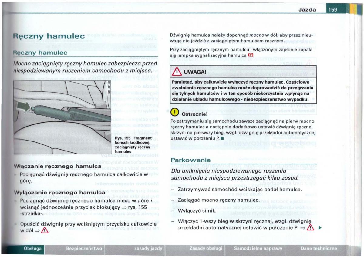 Audi A6 C5 instrukcja obslugi / page 156