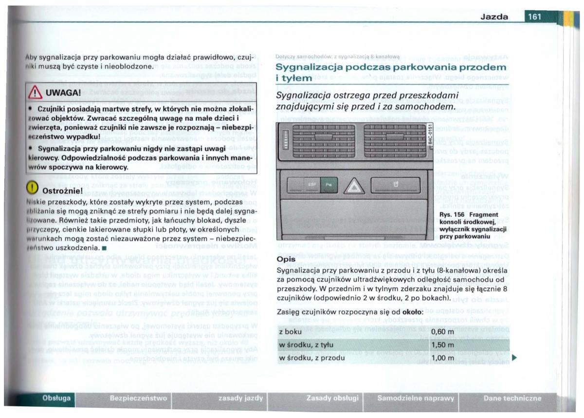 Audi A6 C5 instrukcja obslugi / page 158