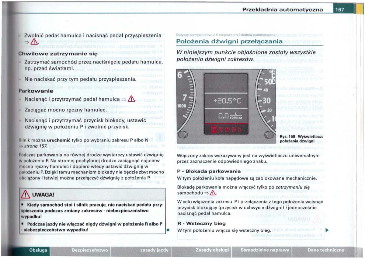 Audi A6 C5 instrukcja obslugi / page 164