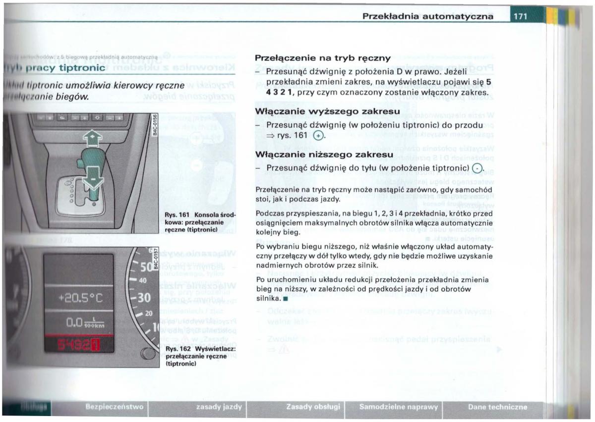 Audi A6 C5 instrukcja obslugi / page 168