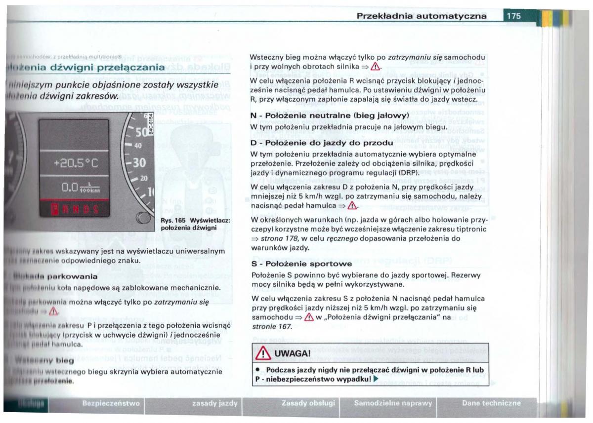 Audi A6 C5 instrukcja obslugi / page 172