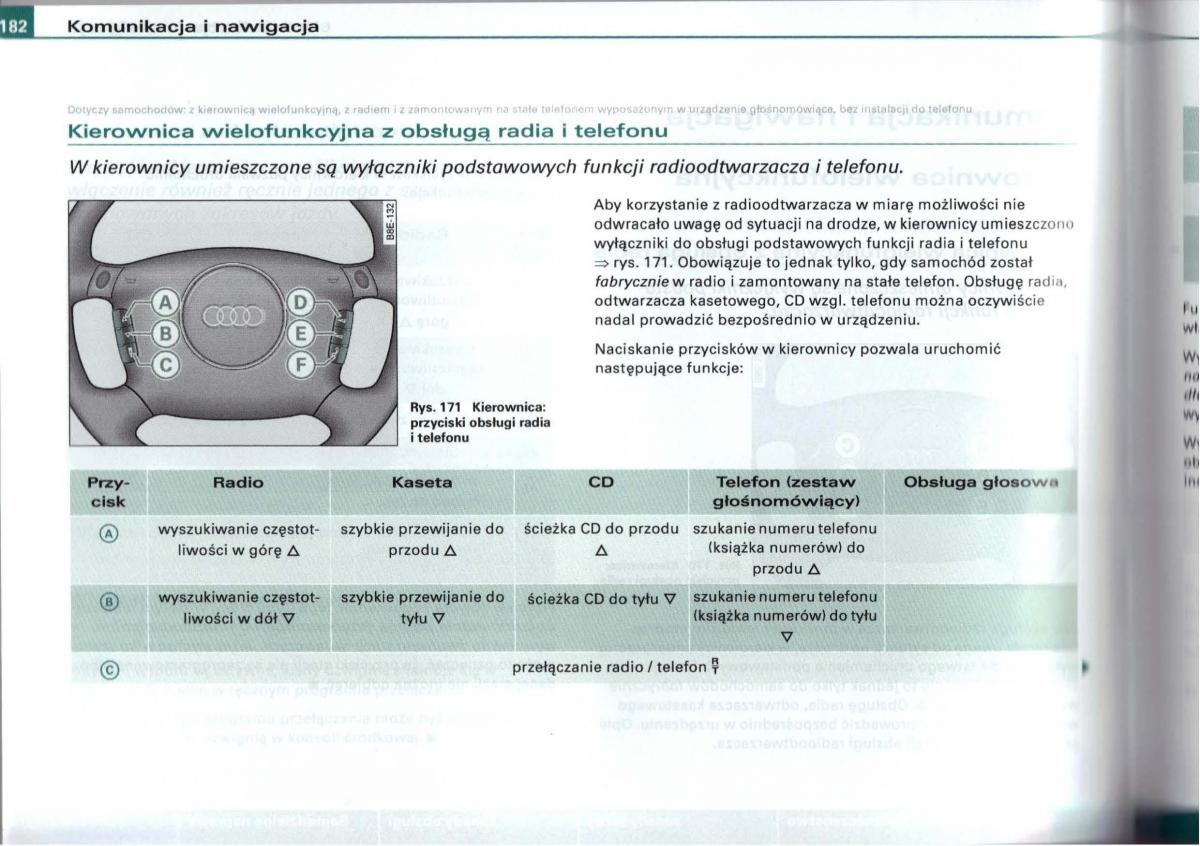 Audi A6 C5 instrukcja obslugi / page 179