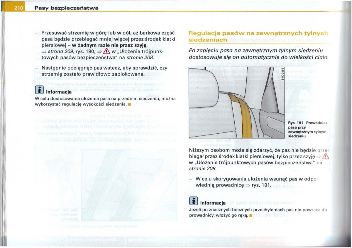 Audi A6 C5 instrukcja obslugi / page 206