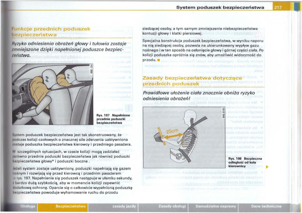 Audi A6 C5 instrukcja obslugi / page 213