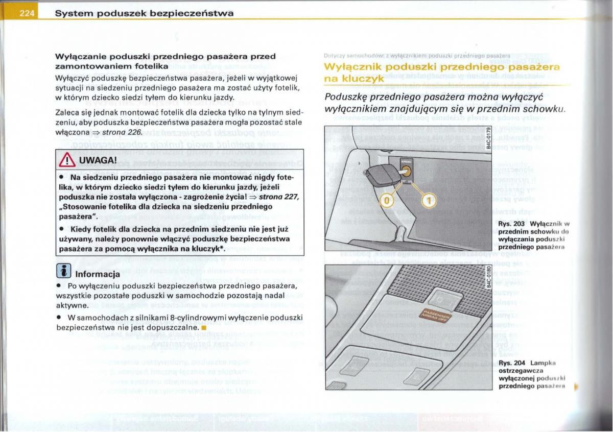 Audi A6 C5 instrukcja obslugi / page 220