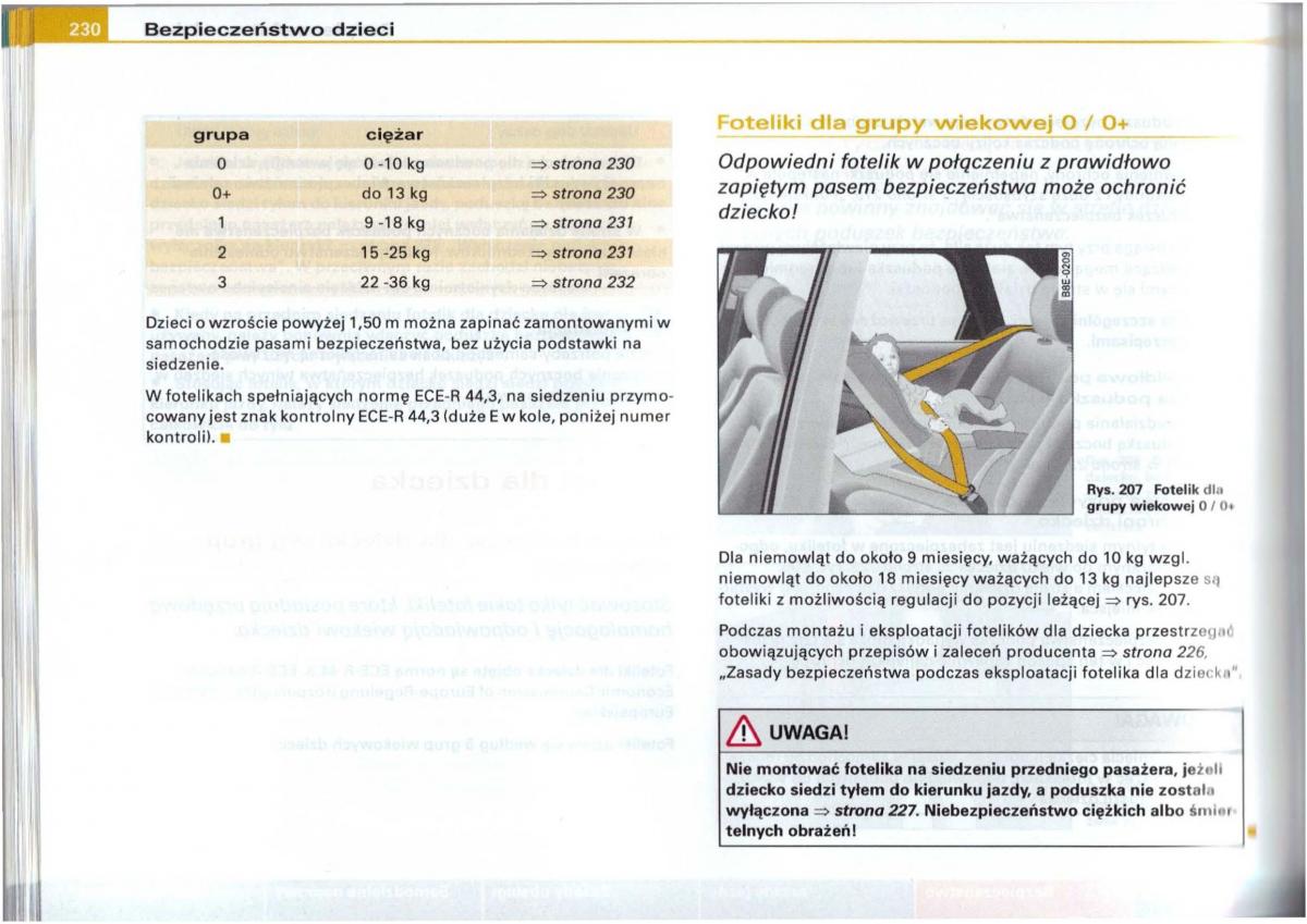 Audi A6 C5 instrukcja obslugi / page 226