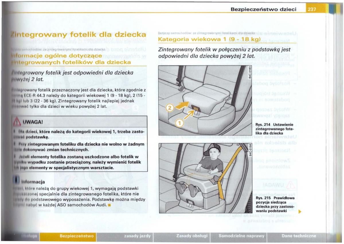 Audi A6 C5 instrukcja obslugi / page 233