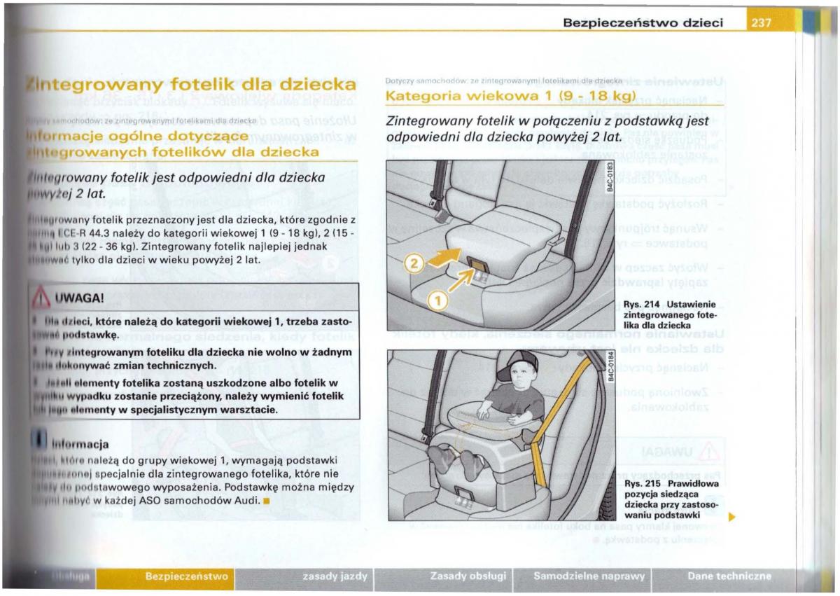 Audi A6 C5 instrukcja obslugi / page 234